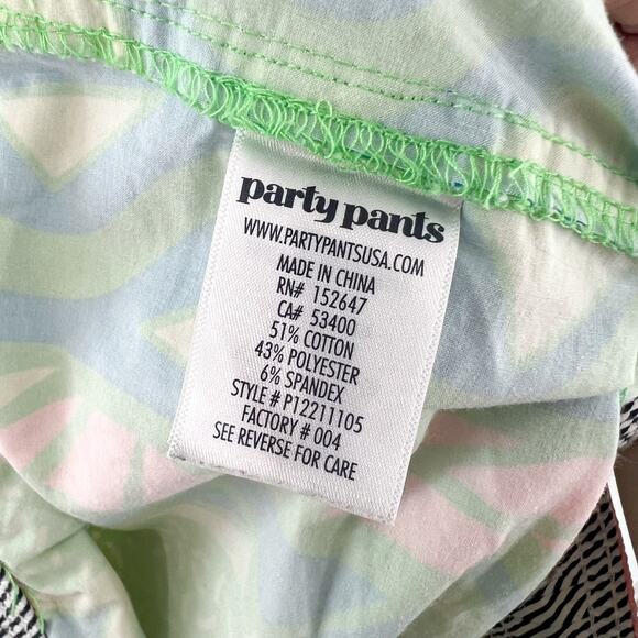 Party Pants Men's Vibrant Neon Swim Trunks XL Swimming Fun Print Pink Green 5" - Picture 8 of 8